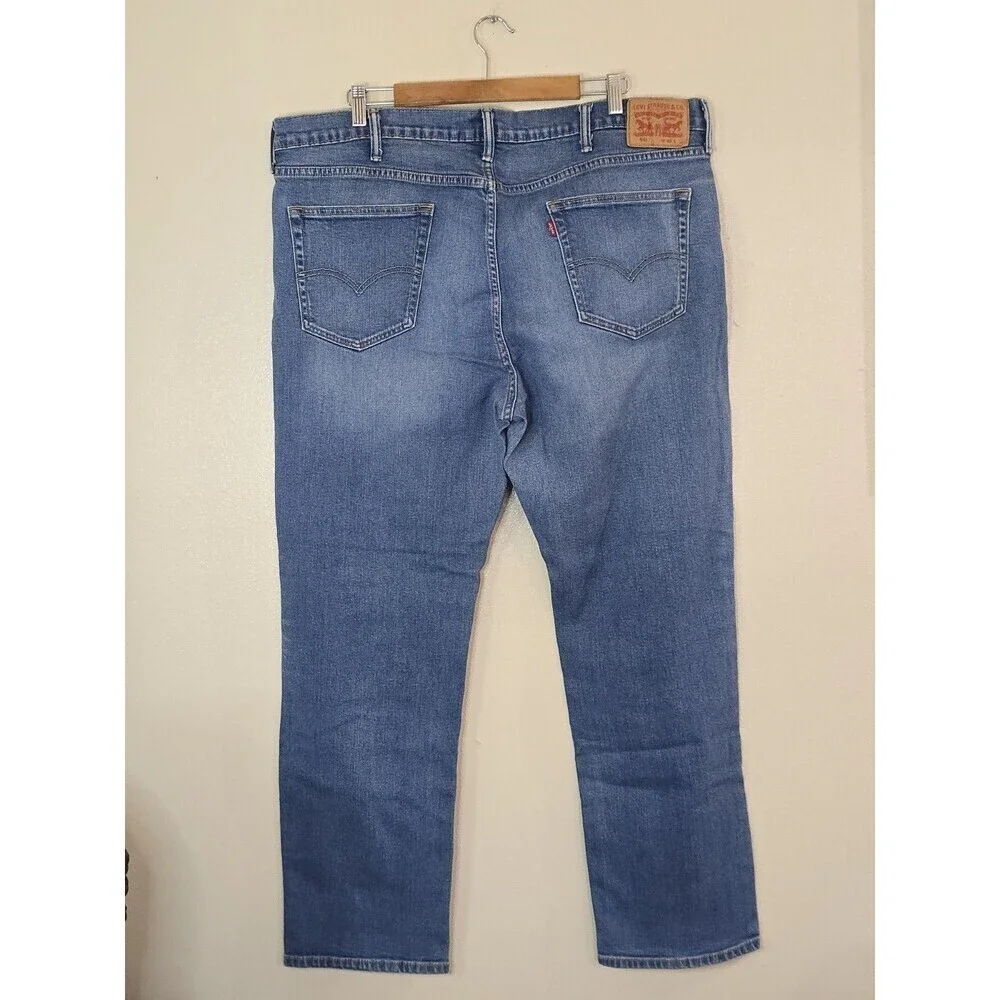 Levi's 541 Athletic Taper Jeans Mens 42x32 Blue Denim Stretch Casual